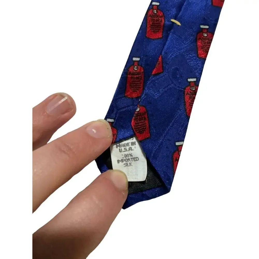 Absolut Marine Absolut Vodka Vintage Rare Novelty Necktie 100% Silk